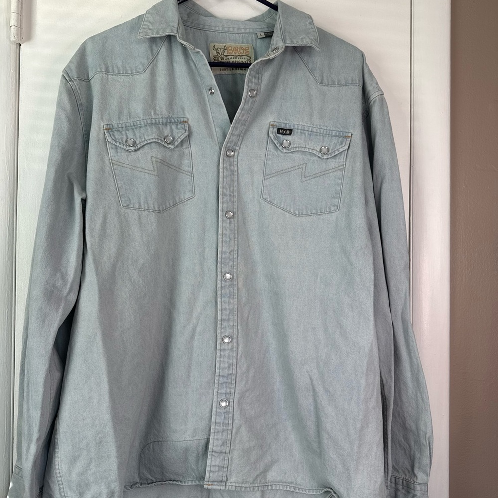 Howler Brothers Light Blue Casual Button Down Shirt
